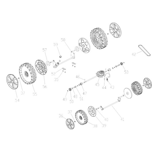 Редуктора привода колес, ось колес и колеса Champion LM5346E